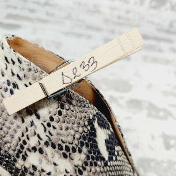 Halogen Rowen Snakeskin Print Peep Toe V Cut Slip On Ankle Bootie D233 - Picture 13 of 13